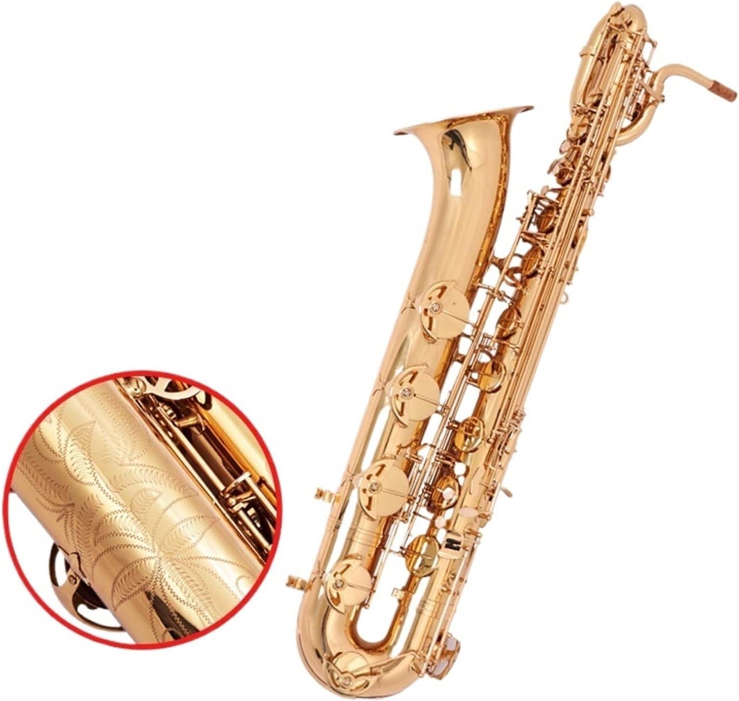 VBDEFRT Bass Saxophone Wind Instrument E Flat Professional Bass Saxophone