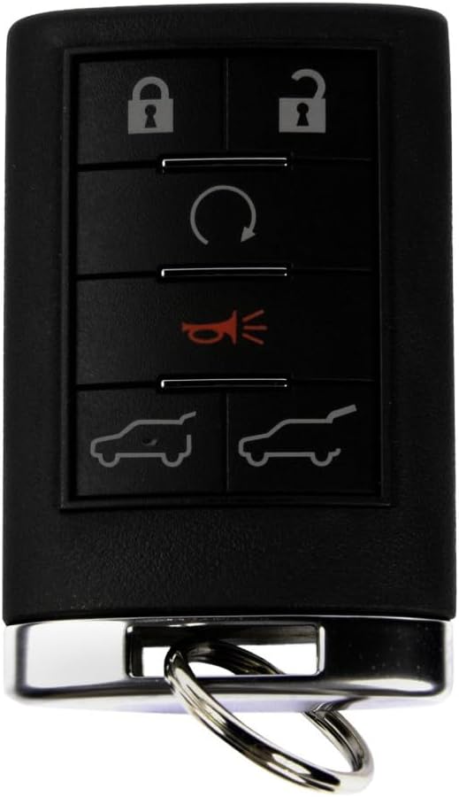 KarParts360 for Cadillac Escalade ESV 2008-2014 Keyless Entry Remote Key Fob | Black | 6 Buttons