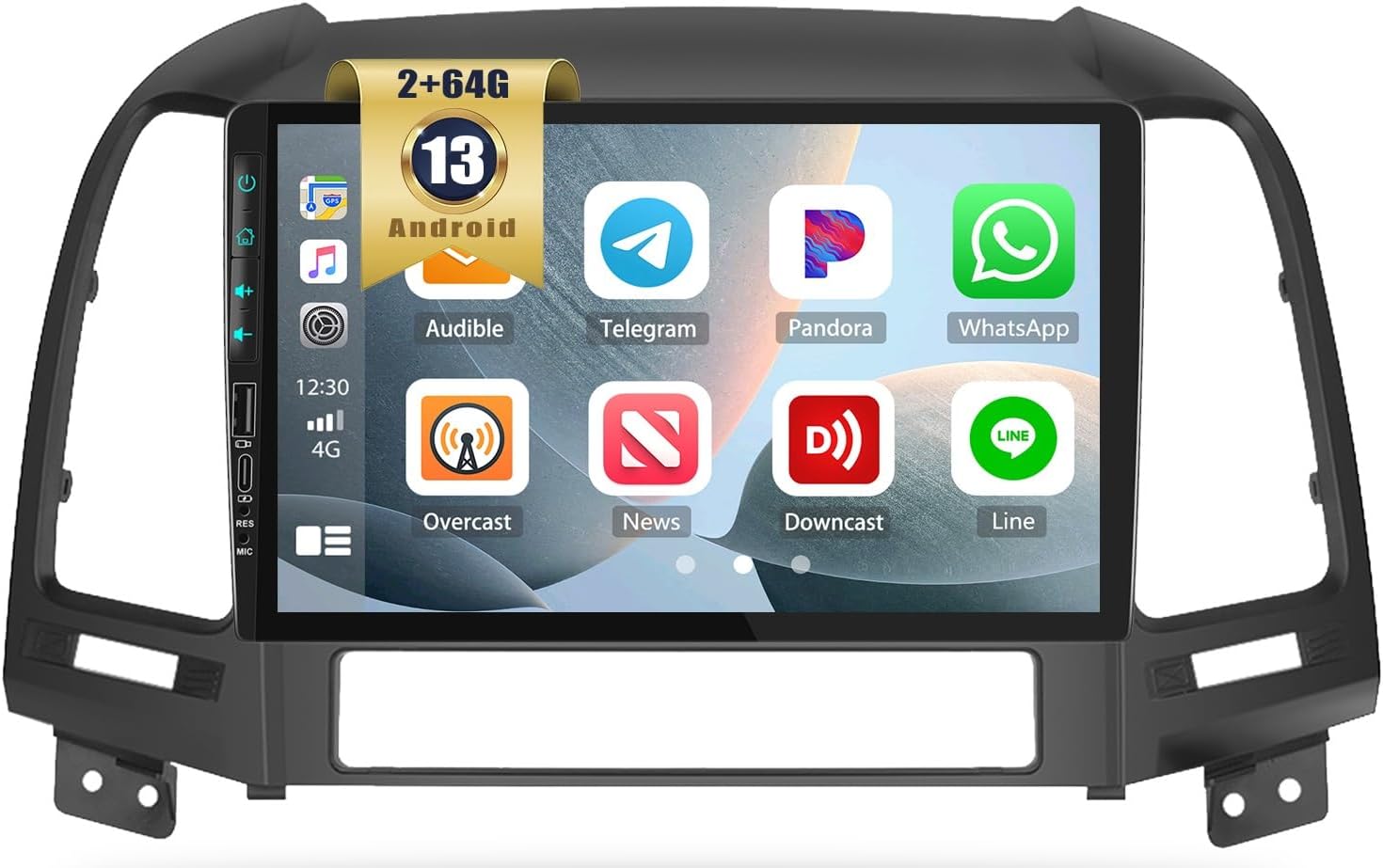 2G+64G Car Radio for Hyundai Santa Fe 2006-2012 Android Car Stereo Wireless Carplay Android Auto, 9