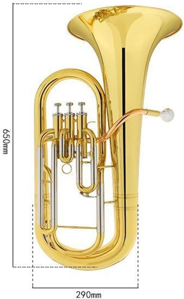 Suitable For Beginners Euphonium Instrument B Flat Key Three Key Professional Brass Euphonium All-brass Instrument