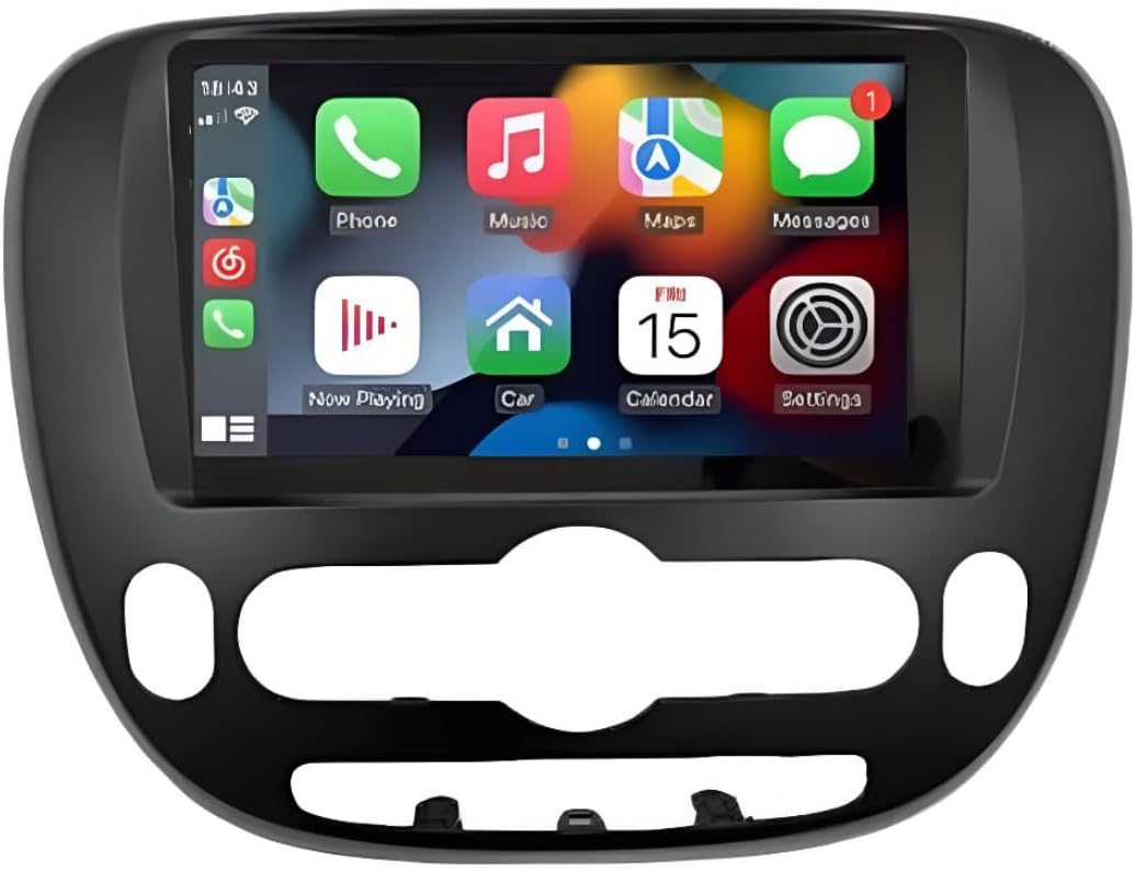 9 inch Autoradio Suitable for Kia Soul 2015-2018 | CarPlay/Android Auto/WiFi/DSP/DAB+, Touchscreen Carplay Scherm, HD Multimedia Autoradio Systeem (T1 (2GB/32GB) Quad Core)