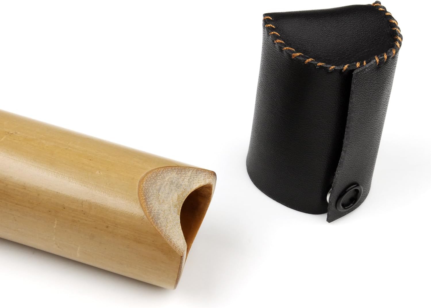 Traditional Musical Instrument D Key 5 Holes Japan Style Shakuhachi D/E Key Musical Instruments Bamboo Flute With Root Woodwind Instrument (1.8 D Key)