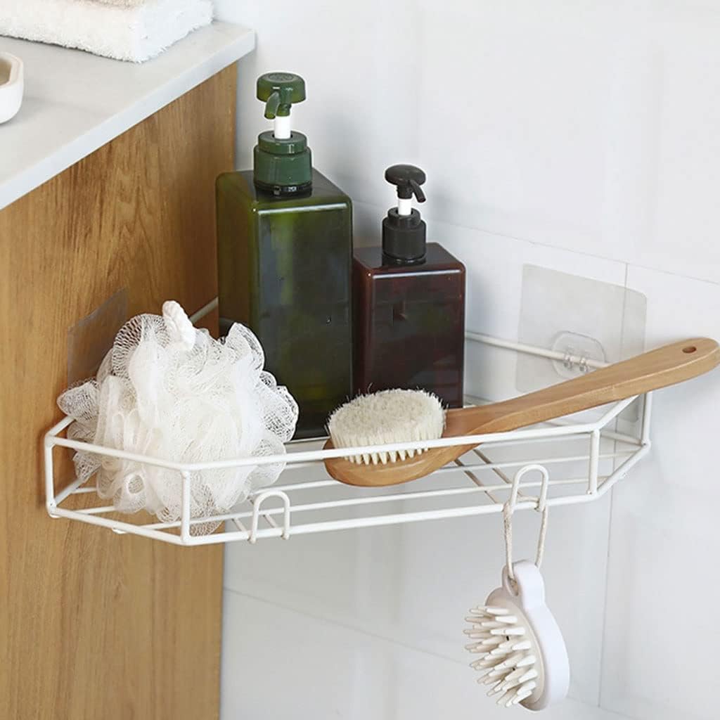 Punch-Free Corner Shower Shelf Bathroom Shampoo Shower Shelf Holder Kitchen Storage Organizer Wall Holder(D)