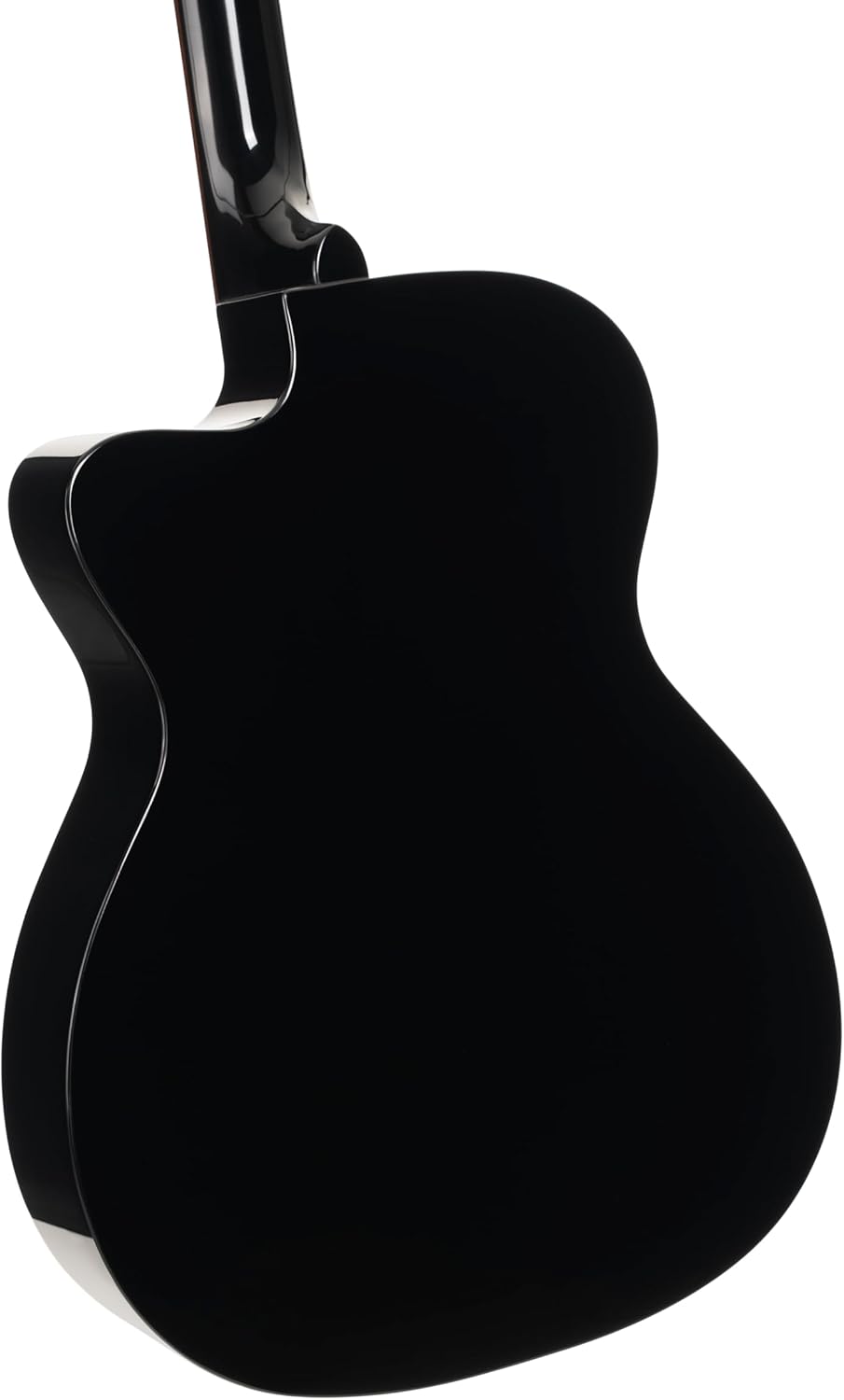 Cort L60CEBK Luce 60 OM Solid Top Acoustic Electric Guitar, Black Gloss