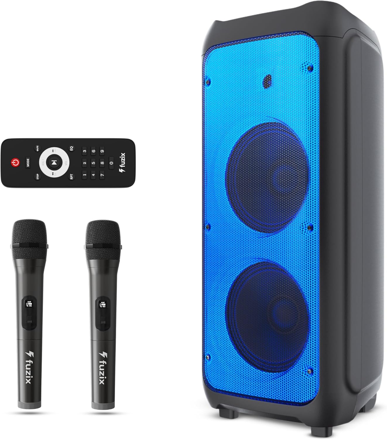 Karaoke Machine with 2 Wireless Microphones, Portable Bluetooth Speaker for Adults & Kids, Big Party PA System with Disco Lights for Gatherings Home TV Outdoor Party, The Best Gifts for All