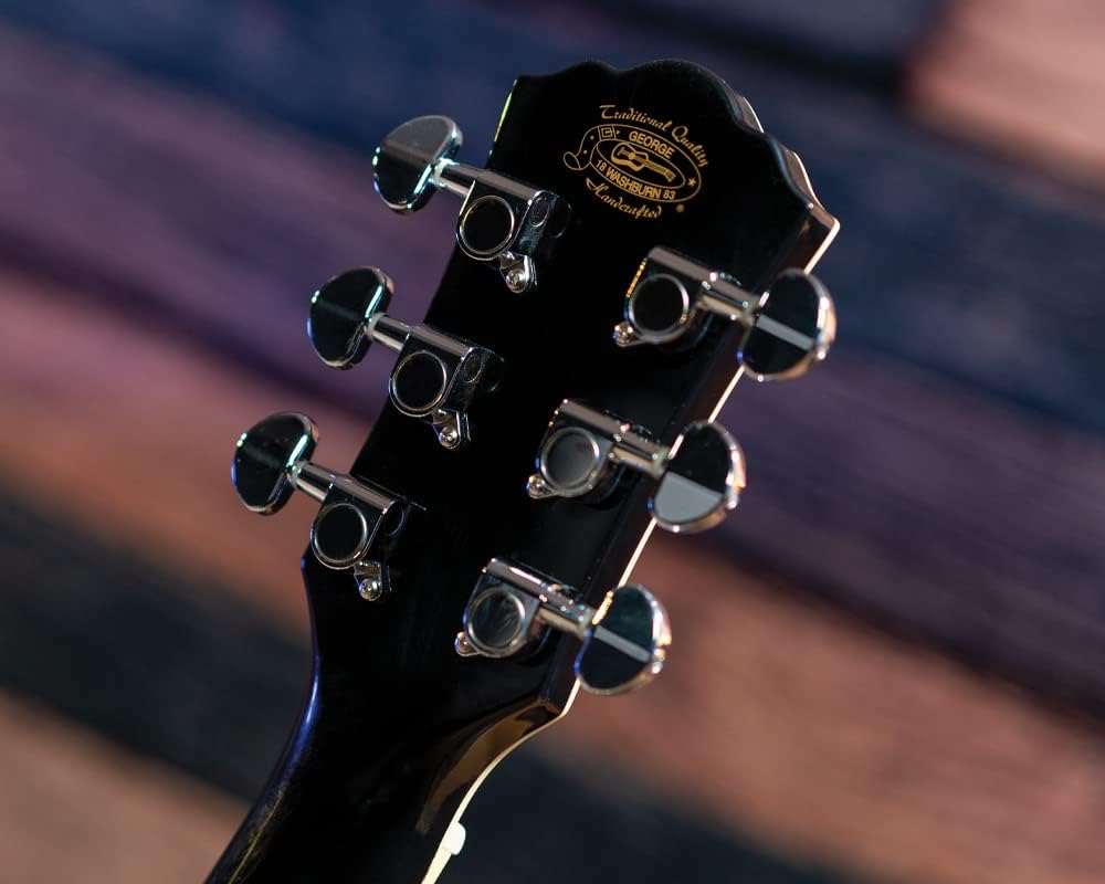 Washburn EA12B-A Festive Series Mini Jumbo Cutaway Acoustic Electric Guitar, Black