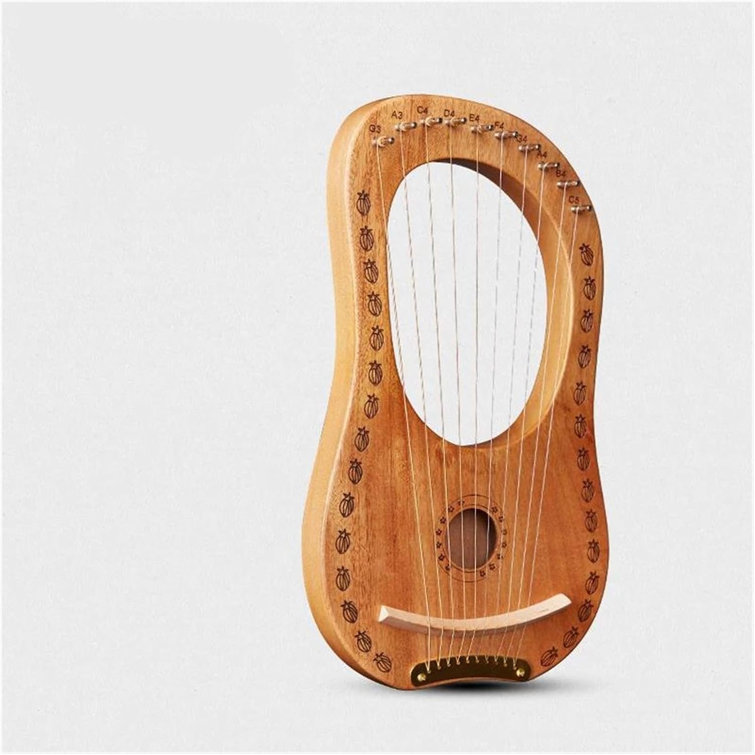 Lyre Harp Set Lyre Harp 10/16 Strings Finger Piano Mahogany Musical Instrument Harp With Tuning Wrench Spare Strings For Beginner(10)