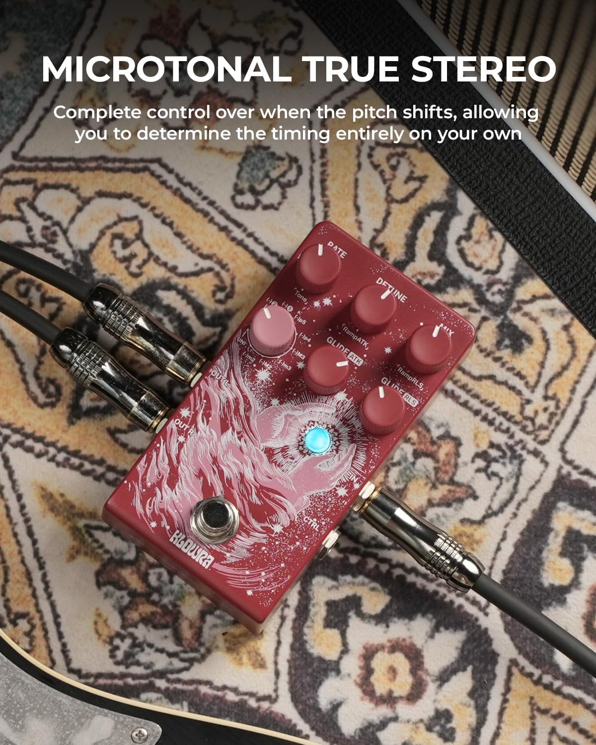 Vein Pitch Shifter Guitar Pedal for Electric Guitar - Polyphonic Pitch Shifting with 17 Shift Drop Types, Microtonal True Stereo, Massive Detune Range, Tighter Tracking, CTRL Control