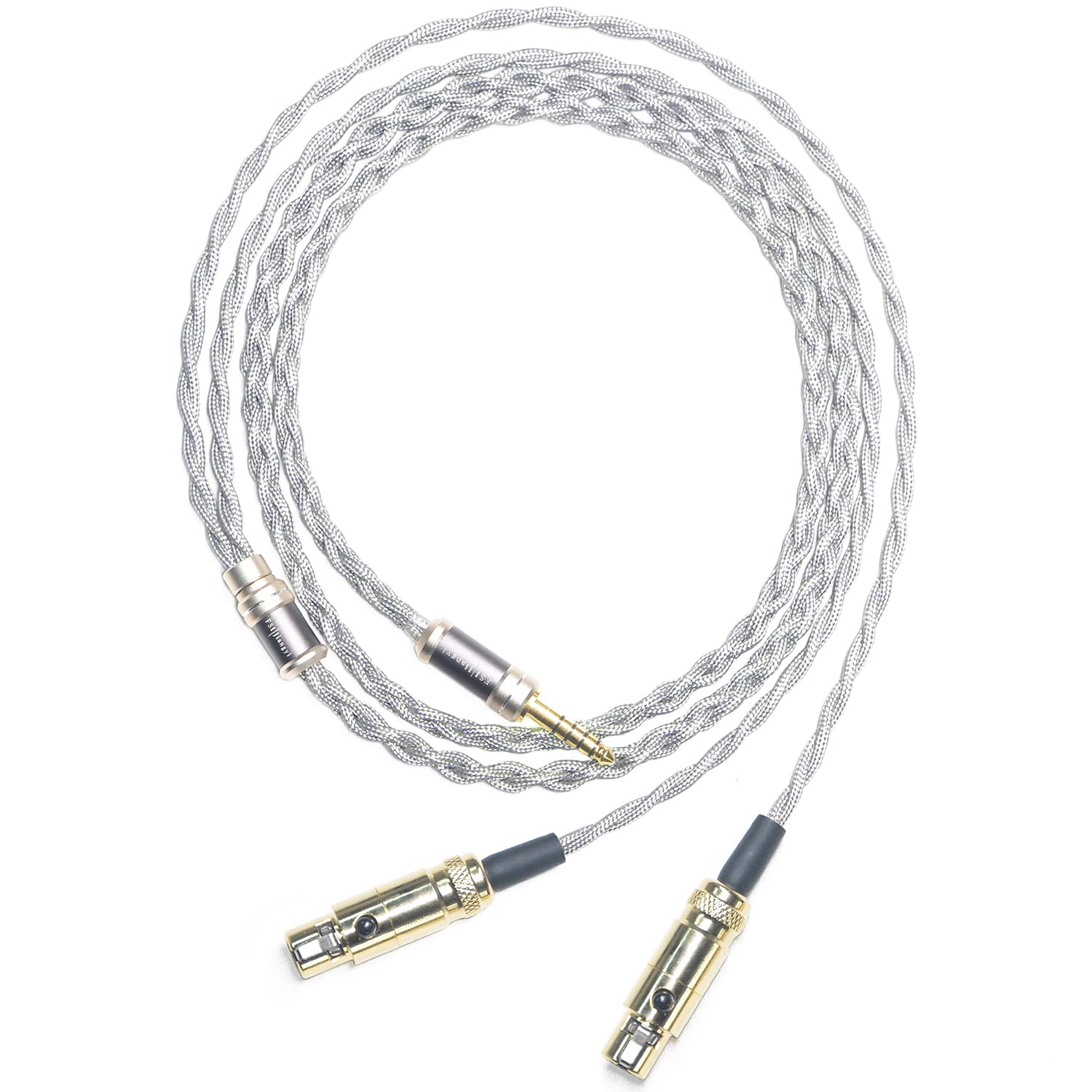 6N Single Crystal Silver Headphone Cable for Audeze LCD-X LCD-GX LCD-XC LCD-2 LCD-3 LCD-5 LCD-MX4 LCD-4Z MM-500 Elite Empyrean GRADO HP100se Signature S750 4Pin Mini XLR Upgrade Cable (4Pin XLR Plug)