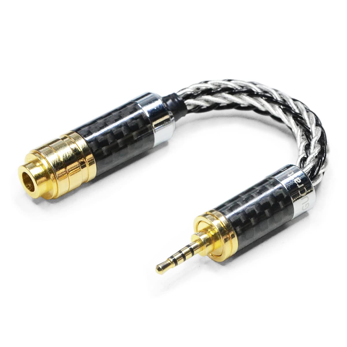 2.5mm Balanced Male to 4.4mm Balanced Female Headphone Adapter Cable 7N Single Crystal Copper/Silver Headphone Jack Convert Cable