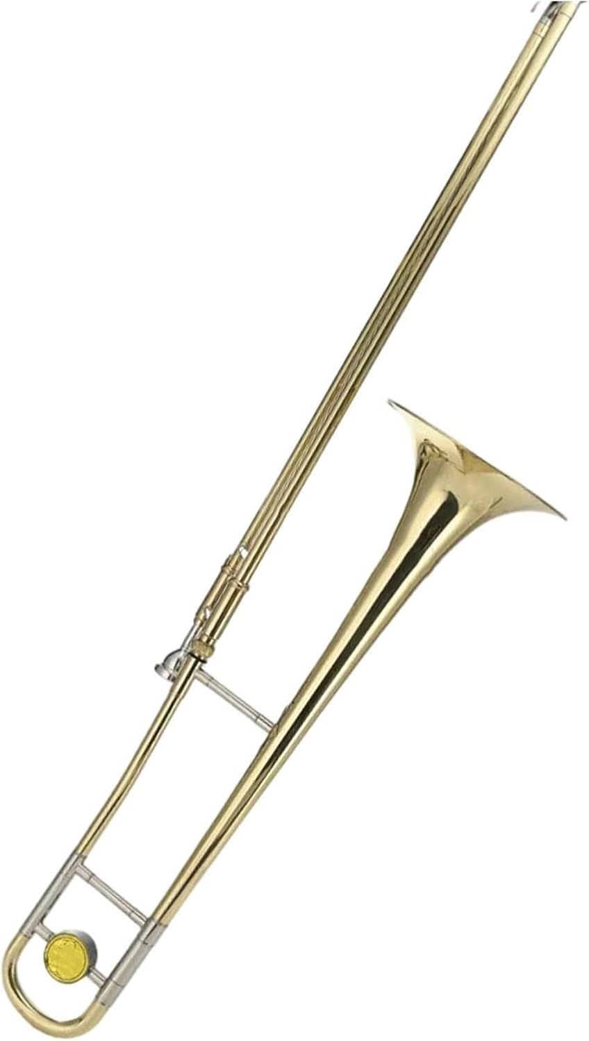 Adult Trombone Instrument Bb Tenor Trombone Brass Gold Lacquer Instrument Bell With Box Mouthpiece