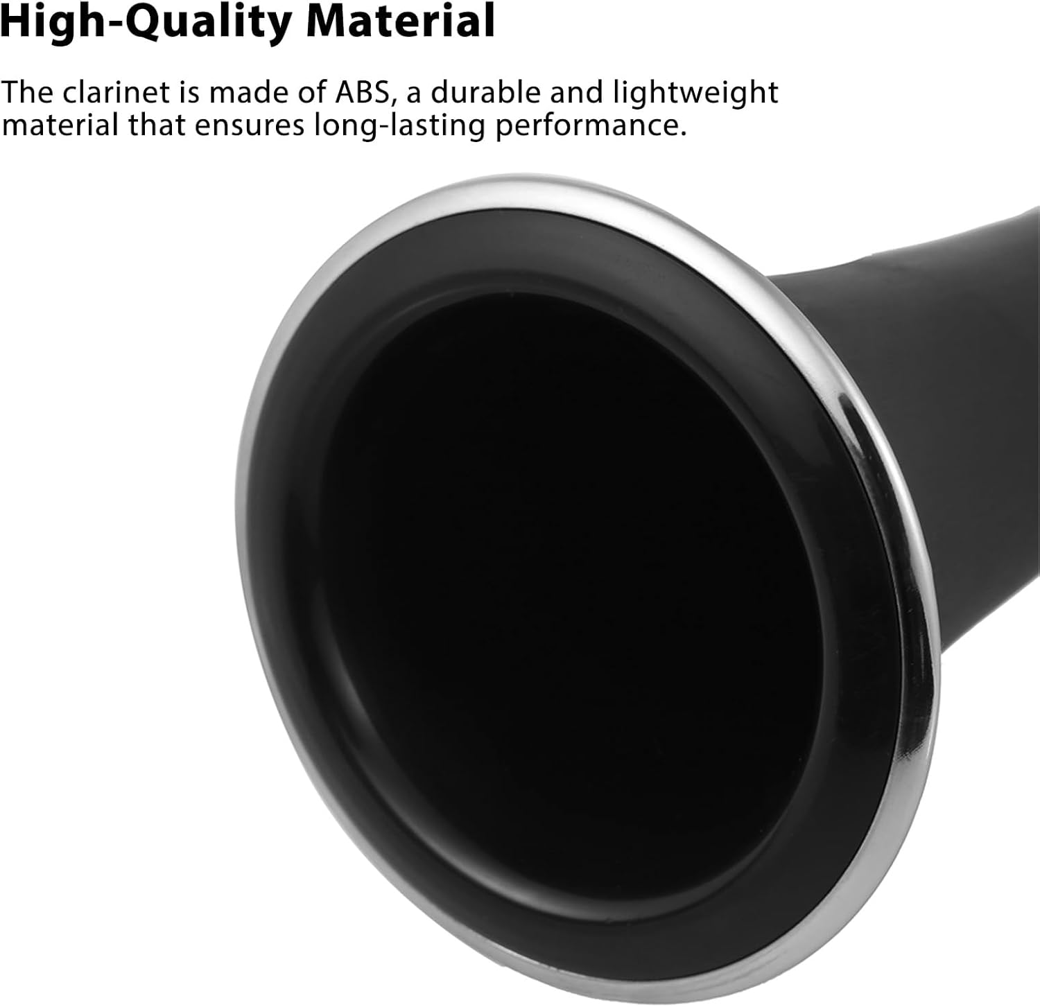 Bb Clarinet ABS Binocular With 10 Reeds, Cleaning Cloth, Gloves, Screwdriver, Bracket, Handbag, Cleaning Brush - Professional Ebonite Woodwind Instrument for Beginner Student