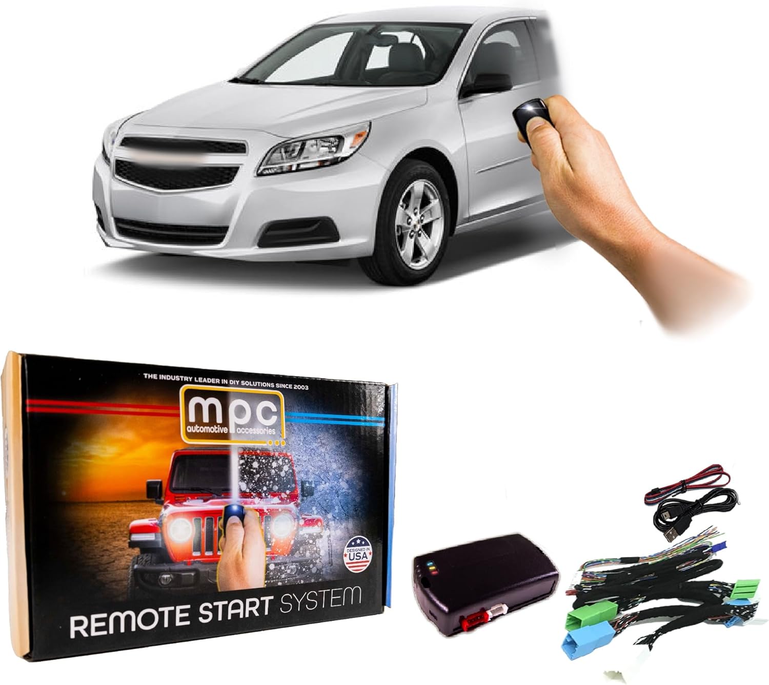 MPC Remote Start Kit Compatible with Chevrolet Malibu 2013-2025 || Push-to-Start || Uses Factory Fob || Includes Software Loader || Premier USA Tech Support