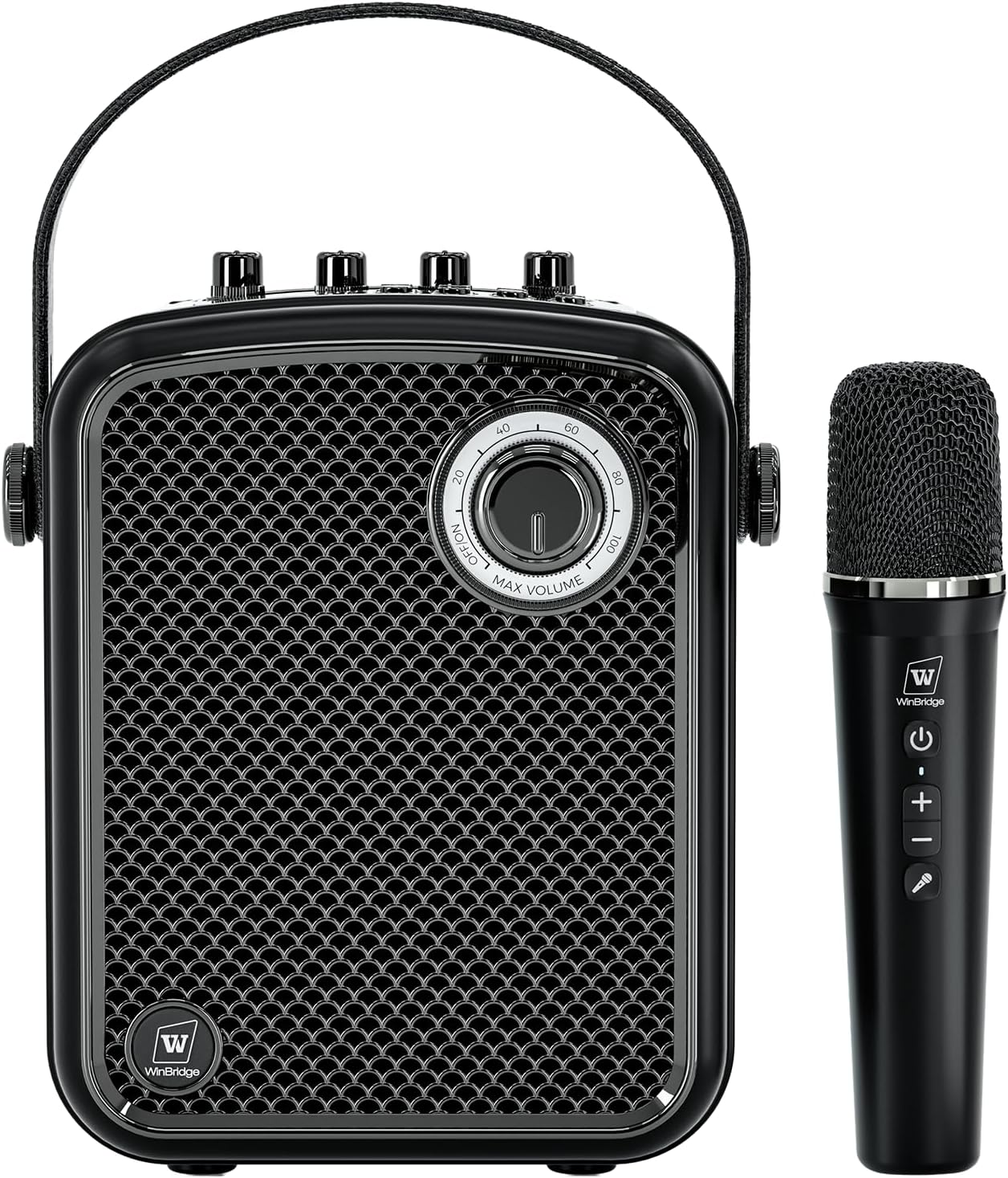 Portable Microphone and Speaker Set, 70W Wireless Voice Amplifier with 10H UHF Handheld Mic, Guitar Input, Metal Bluetooth PA System for Teachers and Presentations S100