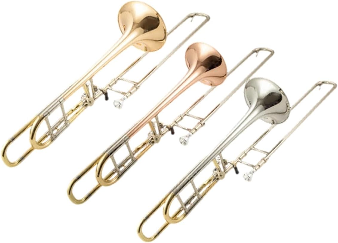 Adult Trombone Instrument Tenor Trombone B Flat To F Tuning Instrument Beginner Professional Phosphor Bronze Material(2)