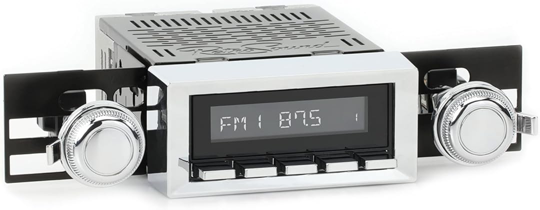 RetroSound RetroRadio, Compatible with 1973-1987 Chevrolet C/K Series Truck, 300-watt Classic Truck Stereo with AM/FM RDS Tuner, HD Radio Technology, Bluetooth, USB, Subwoofer Out, & SiriusXM-Ready