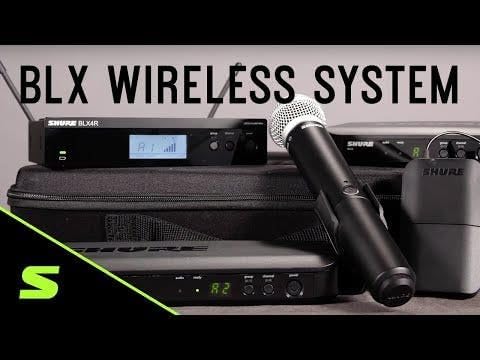 Shure BLX288/PG58 Wireless Microphone System - 14-Hour Battery Life, 300 ft Range, UHF | Includes (2) PG58 Handheld Vocal Mics, Dual Channel Receiver | J11 Band (BLX288/PG58-J11)