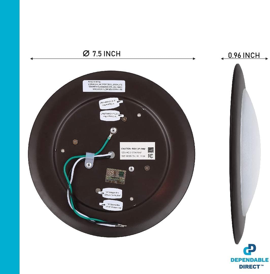 LUNABODE 4/6 Inch Dimmable LED Flush Mount Ceiling Lights - Pack of 6 | 16.5W/2700K | Stylish Ceiling Light Fixture for Hallway, Kitchen, Dining Room, Bathroom - Warm White