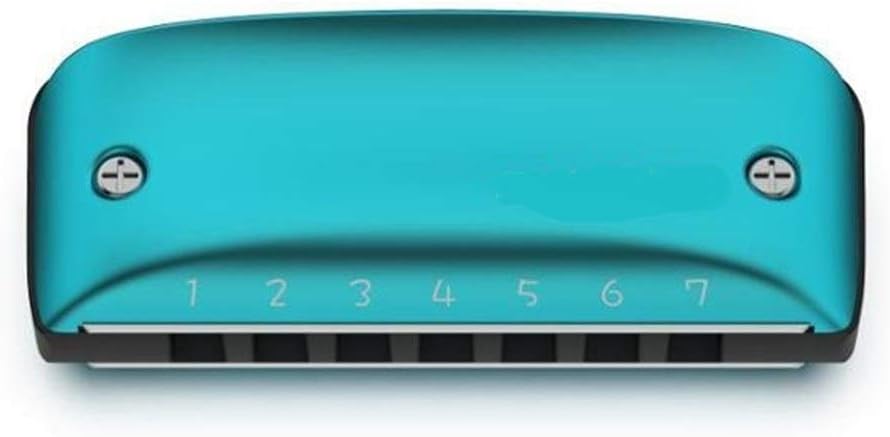 Harmonica 7 Hole Blues Harmonica Standard Minor Tuning Key of C D F G A Bb (Color : Country A)