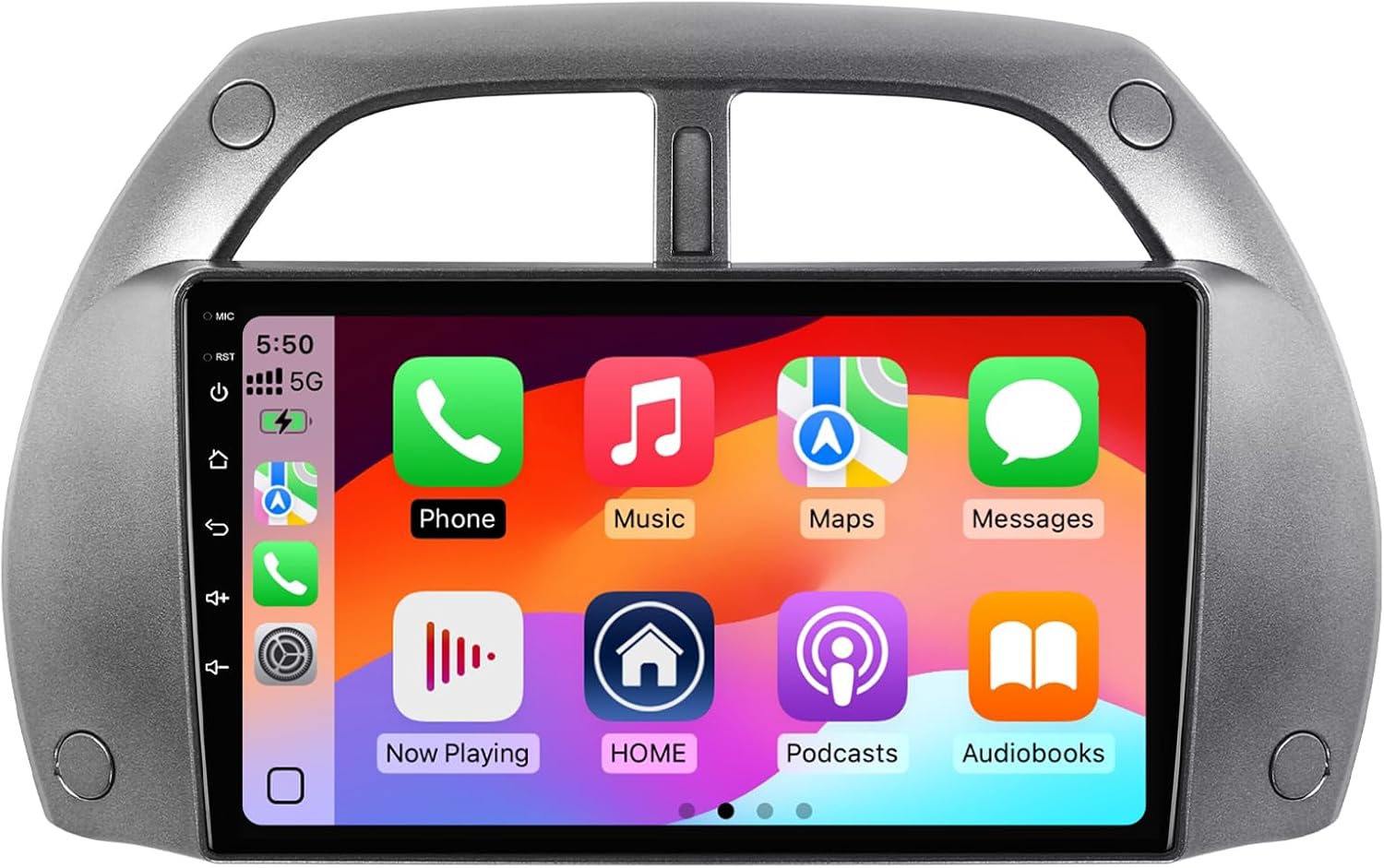 2+32G Android 13 Double Din Car Stereo for Toyota RAV4 2001-2006 with 9 Inch Touchscreen Radio Built-in Wireless Carplay/Android Auto/GPS/Bluetooth/FM/AUX-in/Steering Wheel Controls/Backup Camera