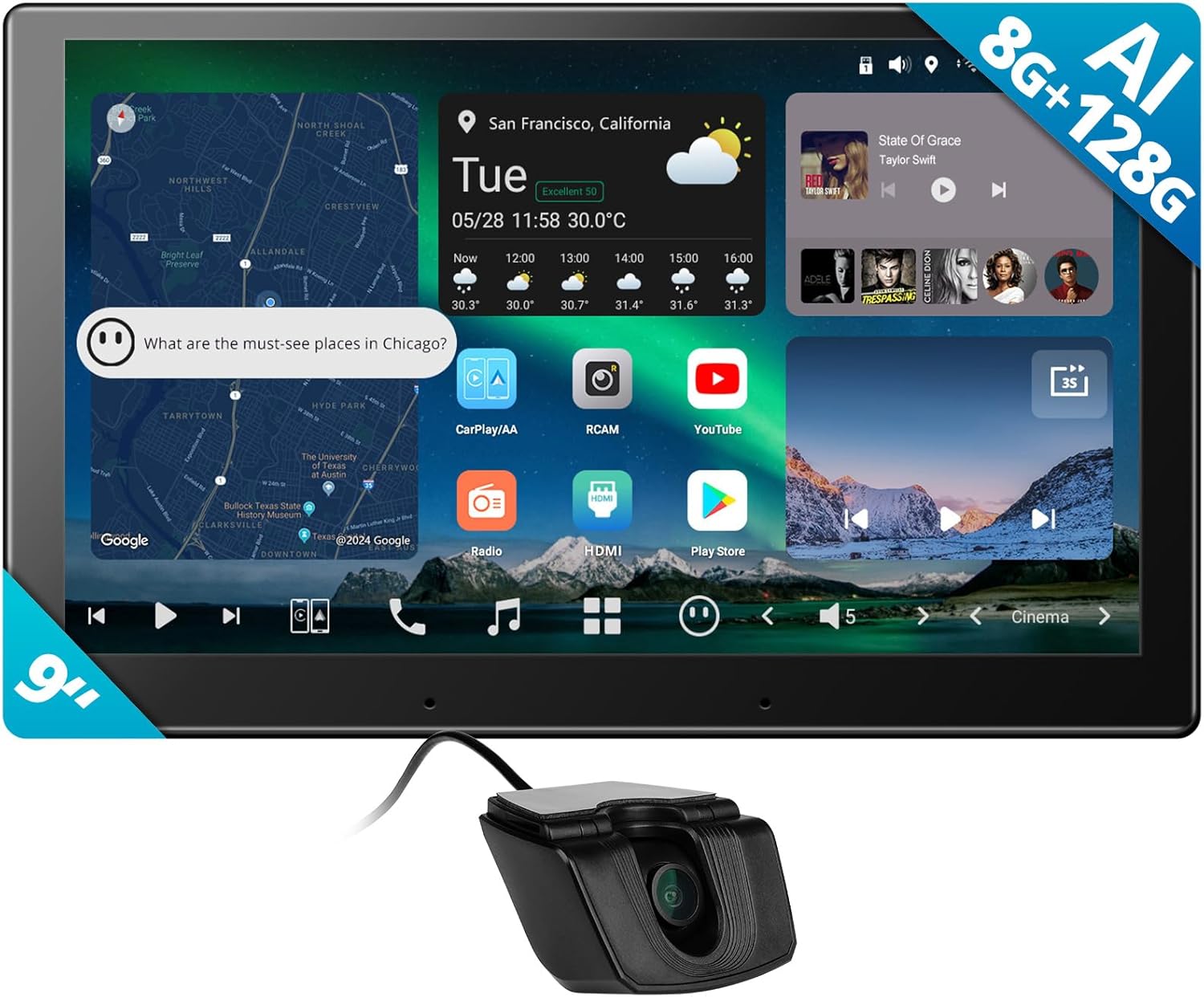 AC-FHD02DV FHD 1080P On-Dash DVR Camera,forX10G209E,9