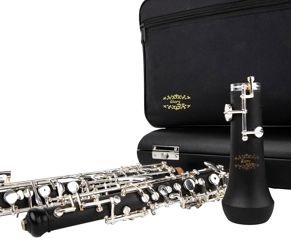 Glory Oboe C Key Cupronickel Plated Silver Woodwind Musical Instrument for Beginner