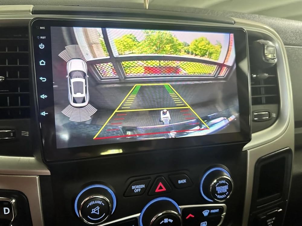 Double Din Radio for 2018 RAM 1500 Android Radio Upgrade Touchscreen Compatible with Wireless Carplay Android Auto,Car Stereo with Bluetooth GPS Navigation Multimedia Player WiFi FM Backup Camera