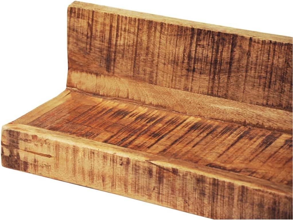 Floating Shelves,Rustic Wood Wall Storage Shelves, Wall Mounted Shelf Organizer,for Living Room, Bedroom, Kitchen, Bathroom,Office,Solid Wood Wall Mounted Display Shelf 2 pcs