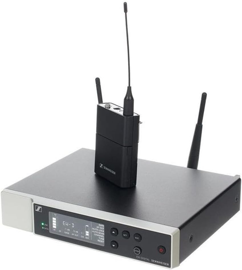 SENNHEISER Wireless Microphone System Bundle with 10ft Pig Hog Mic Cable, 4 AA Batteries & Polishing Cloth – SK Wireless Bodypack Base System, R1-6 (520-576MHz), 508741