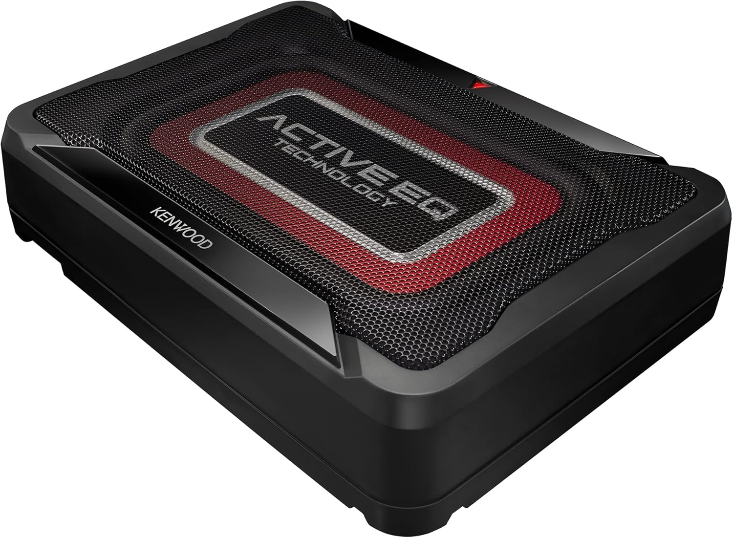 Kenwood KSC-PSW7EQ Active Compact Subwoofer with Active EQ (160 Watt Output Power, Class-D Amplifier, Aluminium Housing, Cable Remote Control)