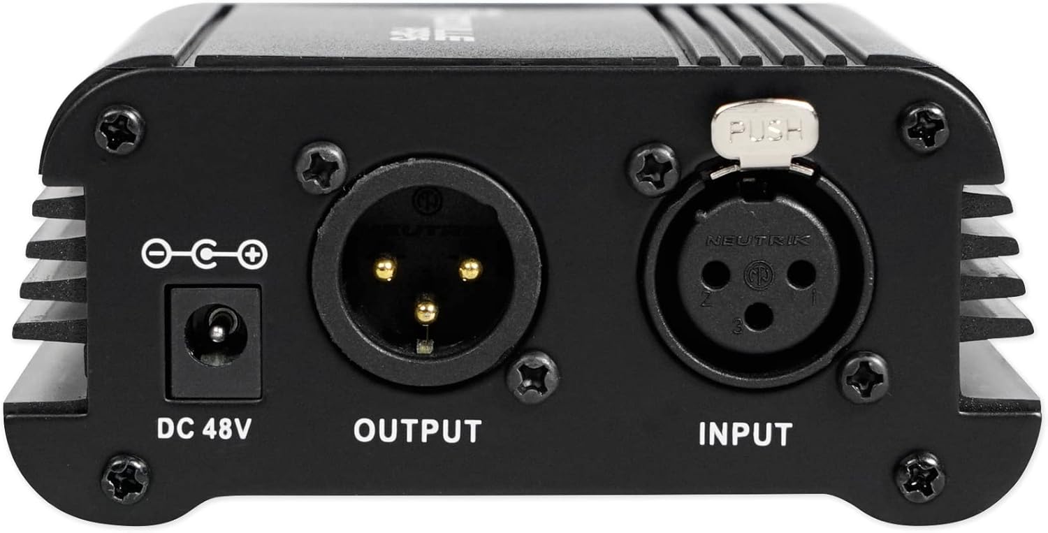 Rockville RCM02 Bundle: Pro Studio Recording Condenser Microphone with Metal Shock Mount, PSP5 Universal 48V Phantom Power Supply Box for Condenser Mics, 2-Items