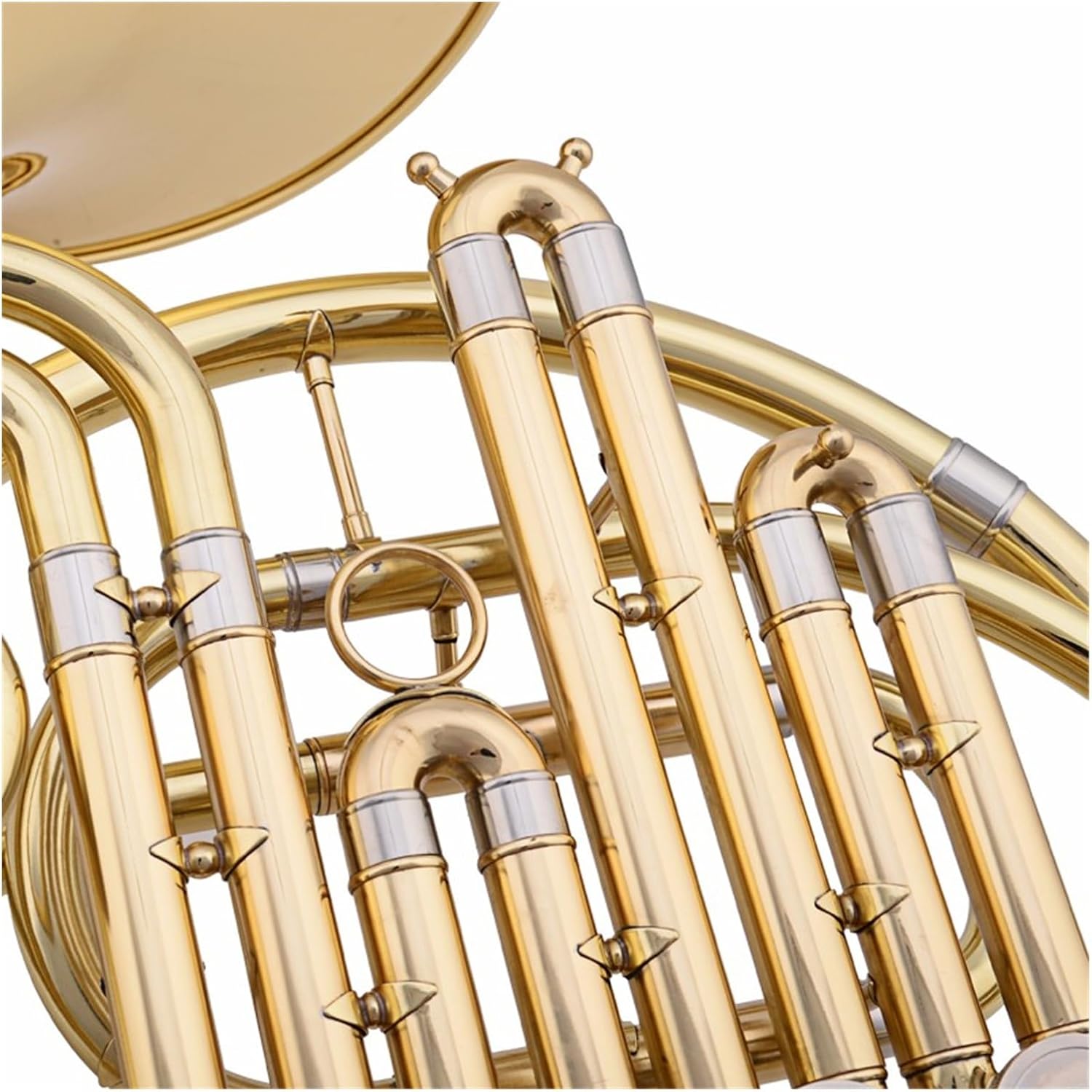 Lacquer gold B flat 4 key single row professional instrument French horn