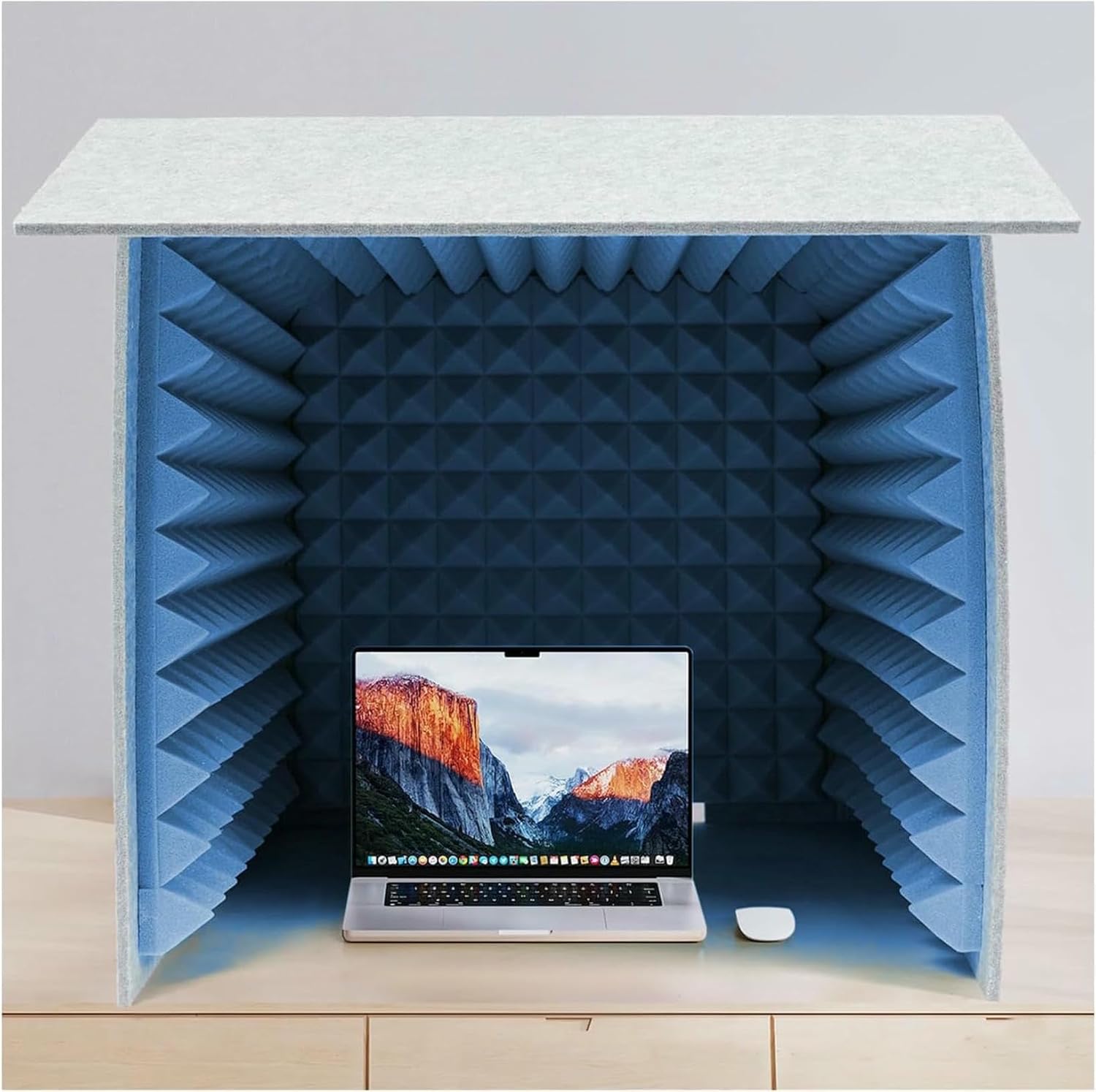 Modern Sound Recording Shield, Portable Desktop Isolation Booth with Absorbent Sponge, Foldable Vocal Recording Studio for Podcast Voice Recording