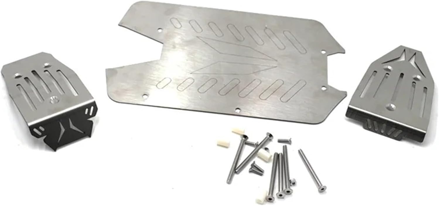 Stainless Steel Chassis Armor Front Rear Protector Skid Plate for 1/10 for ARR-ma for VOR-TEKS for Big Rock RC Car Upgrade Parts