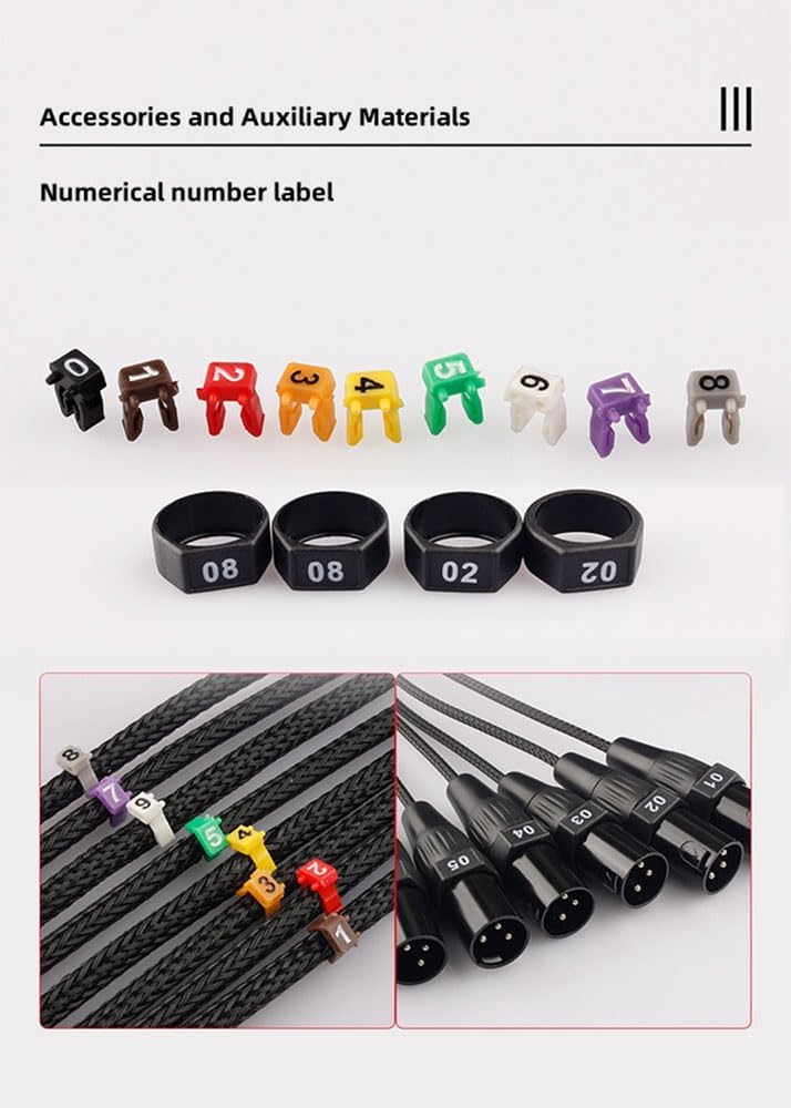 Professional DB25 Male to 8 XLR 3Pin Male Eight Channel Analog Audio Signal Cable for Mixing Console PVC Cable 1.5Meter（4.92 FT