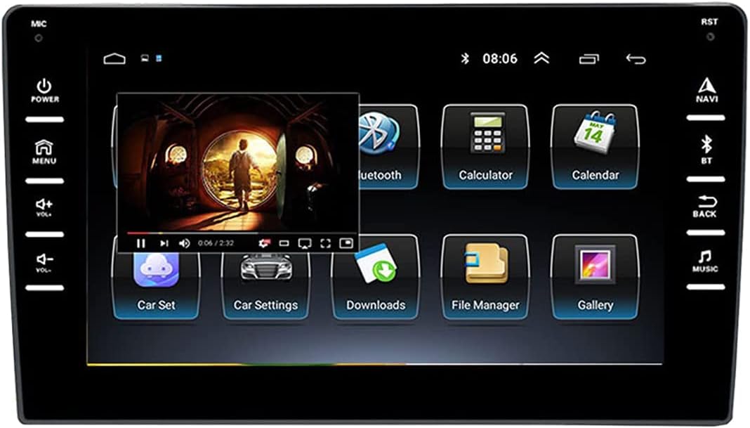 NC Android 9 Car Stereo Double Din 2+32G Car Radio 8 Inch Touch Screen Car Audio in Dash Head Unit Bluetooth GPS WiFi USB FM RDS Phone Mirror