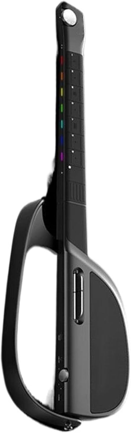 Semme Stringless Guitar, Smart Electric Silent Travel Guitar with Real Time Chord Accompaniment, Automatic Drum Machine, Interactive Music Scores, for Beginners Professional