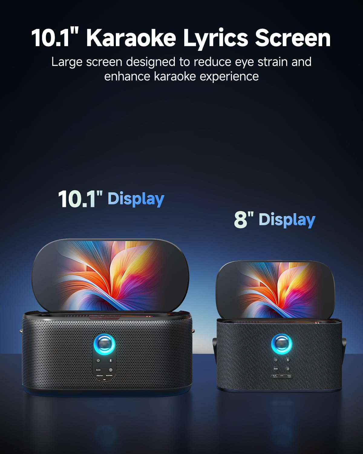 Ikarao Karaoke Machine for Adults, with Lyrics Display, 10.1