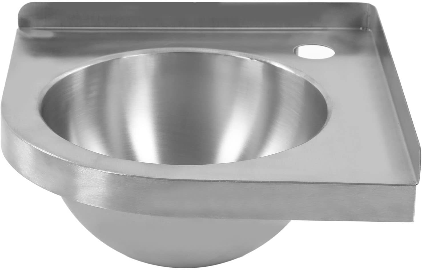 Wall Mount Kitchen Sink, Triangle Stainless Steel Bathroom Corner Basin Sinks, Mini Vanity Hand Wash Bar Sink Single Bowl Sink for Kitchen RV Caravan Camper Boat