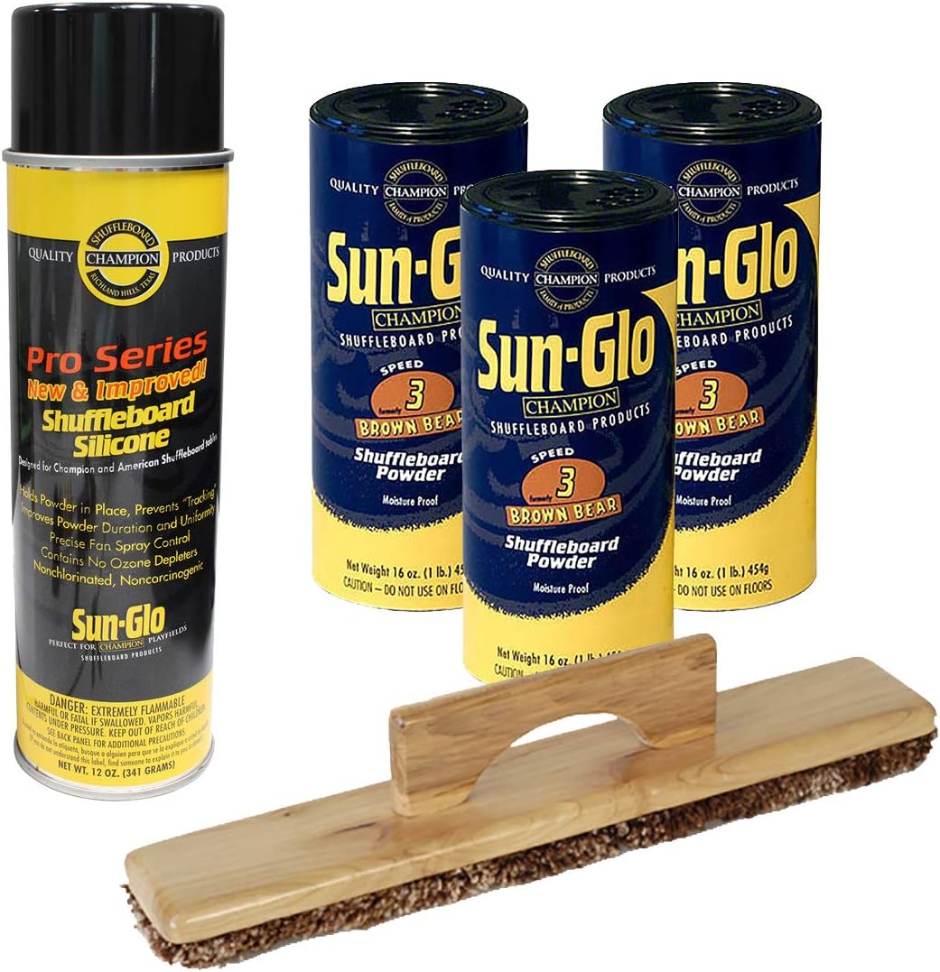 Sun-Glo 3 Cans #3 Brown Bear Wax, Sweep, Silicone Spray