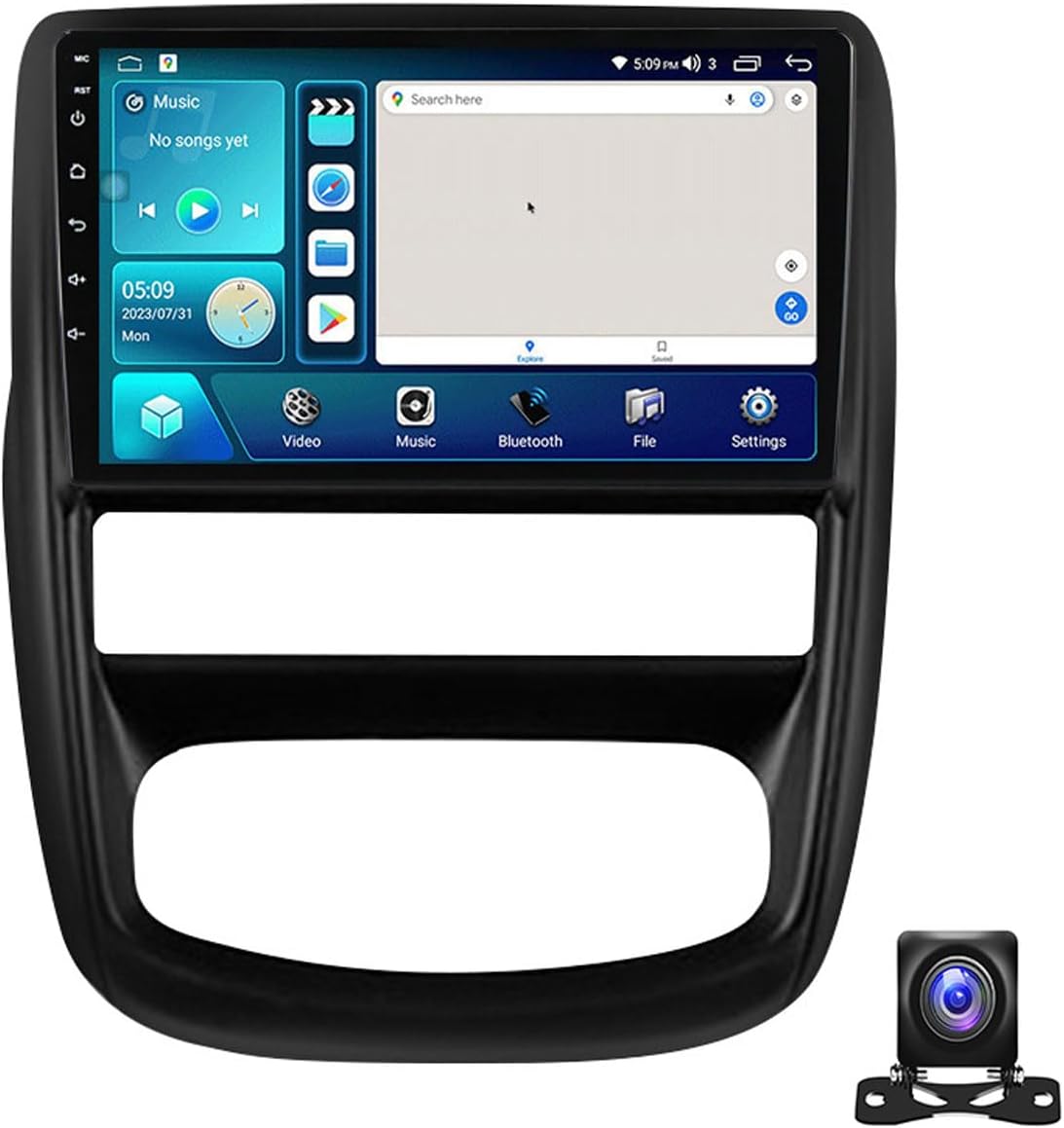 Double Din Car Stereo Multimedia Radio for Renault Duster 2010~2015 9 Inch Touchscreen with Navigation MP5 Player, DSP RDS FM Car Radio with Carplay/Android Auto,4 core m100s 1g+32g