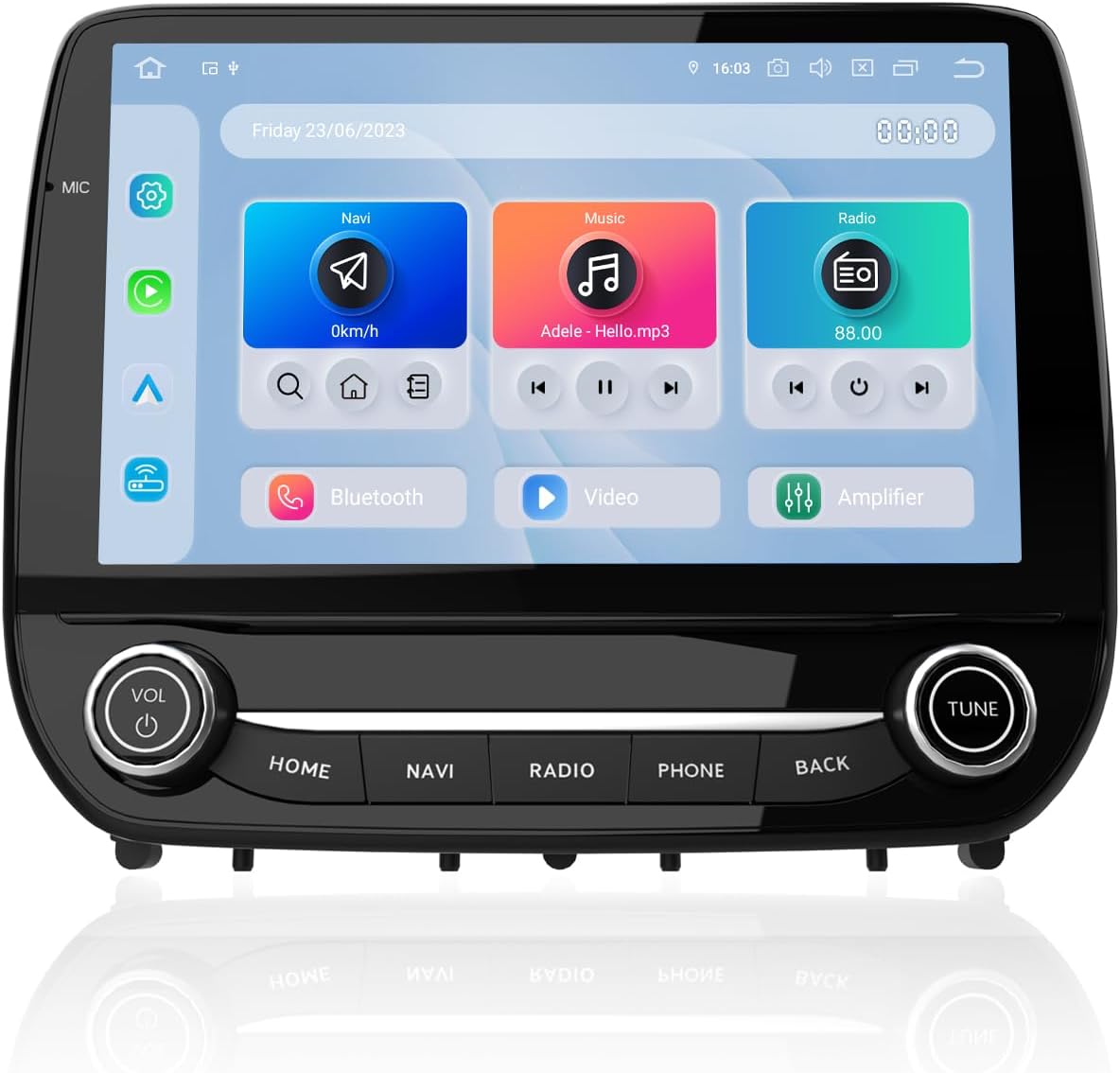 Dasaita 8GB+256GB Car Stereo Radio for Ford EcoSport 2018-2021 with Wireless Carplay Android Auto, 8-Core Android 13 GPS Navigation 9'' Head Unit, Plug & Play, Voice/Knobs/Buttons Control