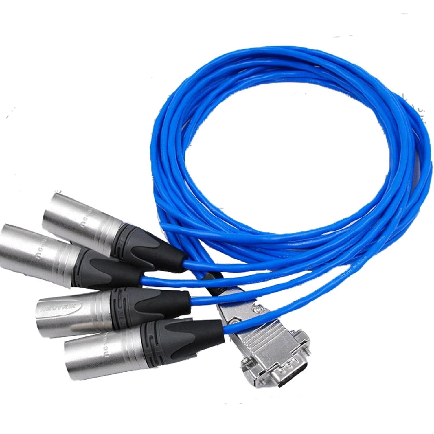 DB15 Male to 4 XLR 3Pin Male Professional Digital Audio Mixer Connection Cable for Used for Ultra Compact Audio Mixers 1.5Meter