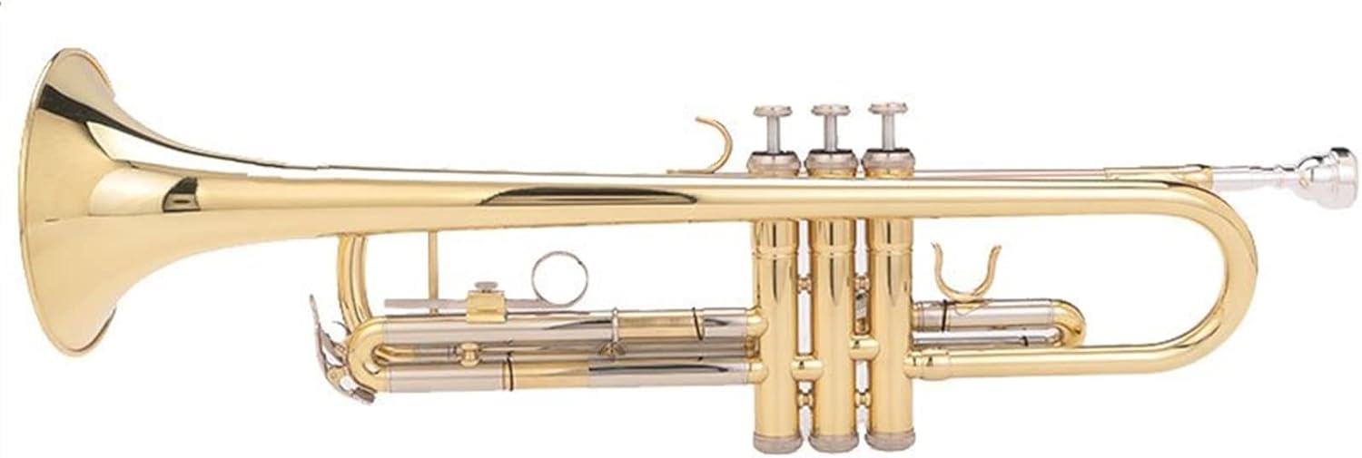 KESHUO Alto B Flat Trumpet Instrument Western Wind Instrument Three-Color Brass Beginner Introductory School Band Performance Trumpets