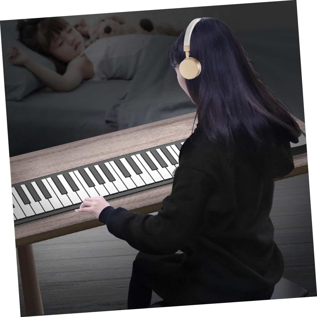 Alasum Roll-up Piano Portable Keyboard for Design Built Speakers for Home and Travel