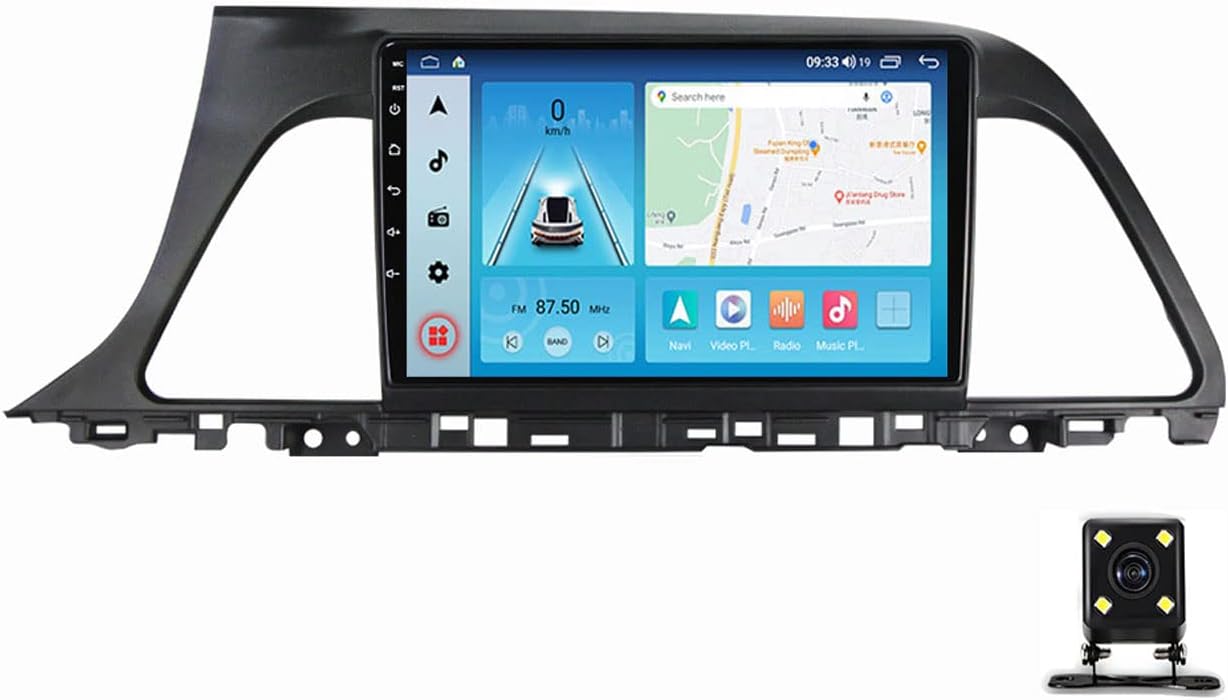 Double Din Car Stereo 9 Inch Touchscreen for Hyundai Sonata 7 LF 2015~2018 Compatible with Carplay/Auto/Mirror Link, Car Stereo with Bluetooth MP5 Player, Backup Camera, FM Car Radio