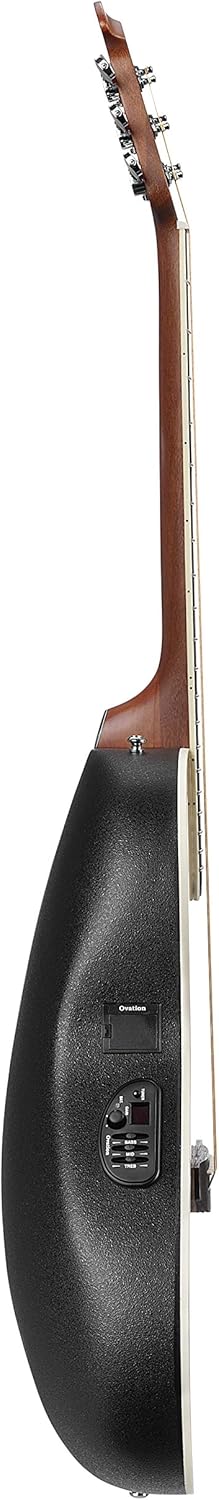 Ovation Celebrity Standard Exotic Mid-Depth Acoustic-Electric Guitar, Transparent Black Flame Maple (CS24P-TBBY)