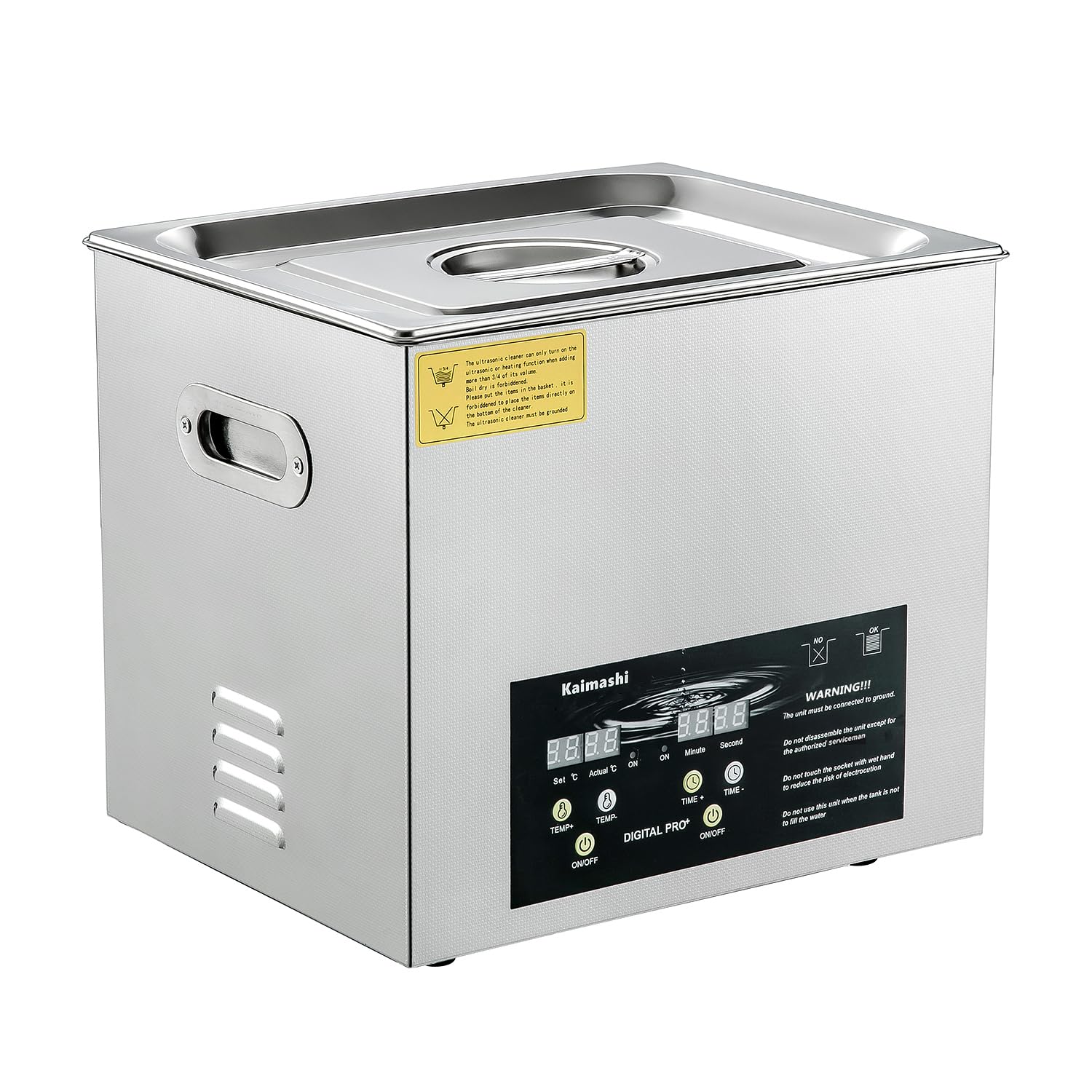 Professional Ultrasonic Cleaning Machine 10L with Digital Timer and Heater, Stainless Steel Ultrasound Cleaner for Cleaning Circuit Board Parts Dental Instruments