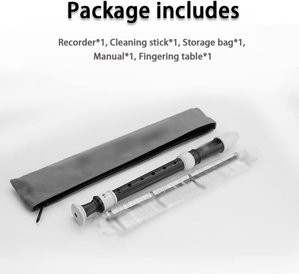 Recorders 8 Hole Soprano Recorder for Beginners, Professional Playing Baroque Recorder, C Key Long Wind Instruments, with Storage Bag + Cleaning Stick (Color : Reddish Brown, Size : Baroque)