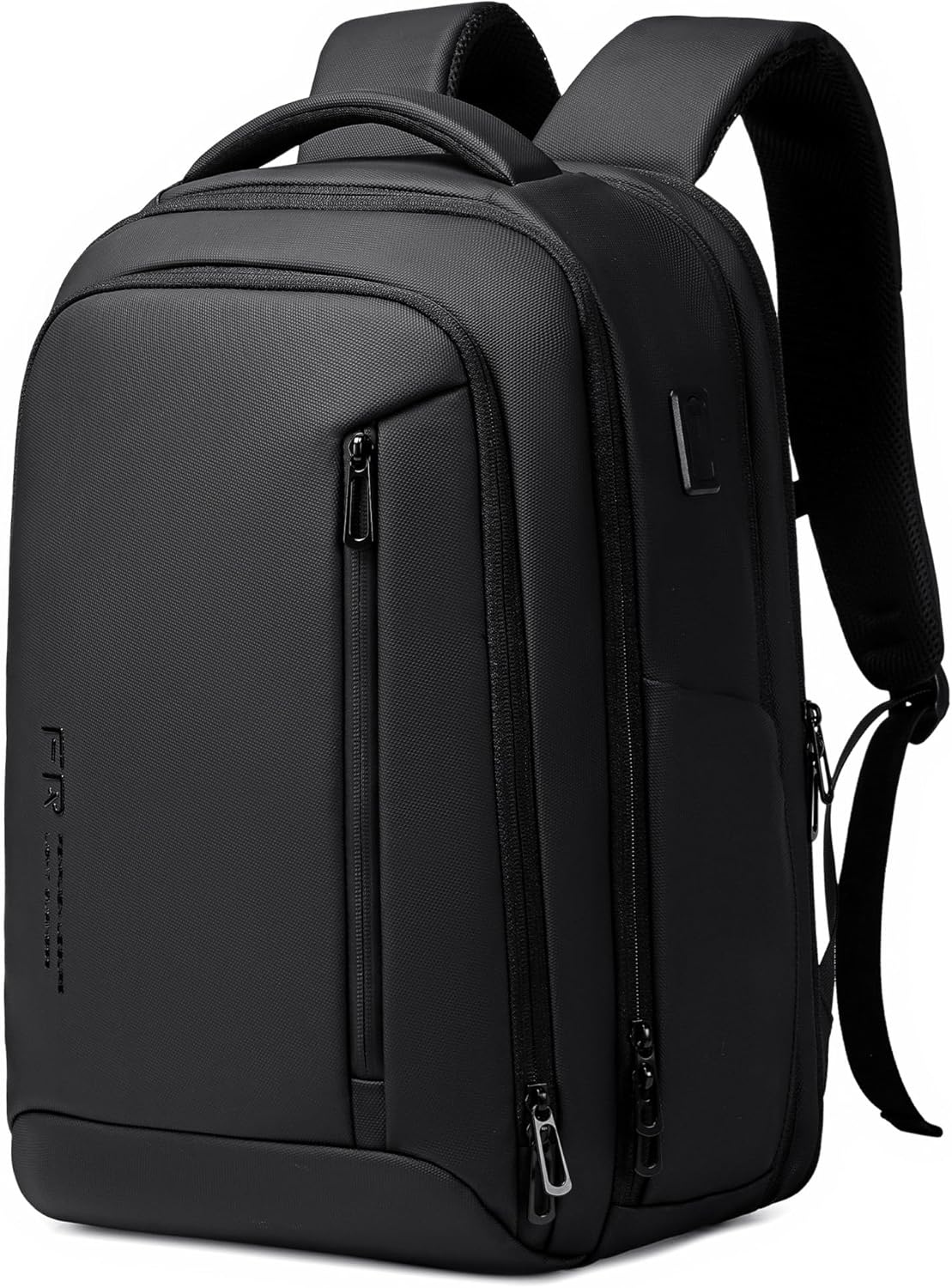 Business Travel Backpack for Men, Expandable Water Resistant 17 Inch Laptop Backpack with USB Port, Black Computer Backpack for College/Work